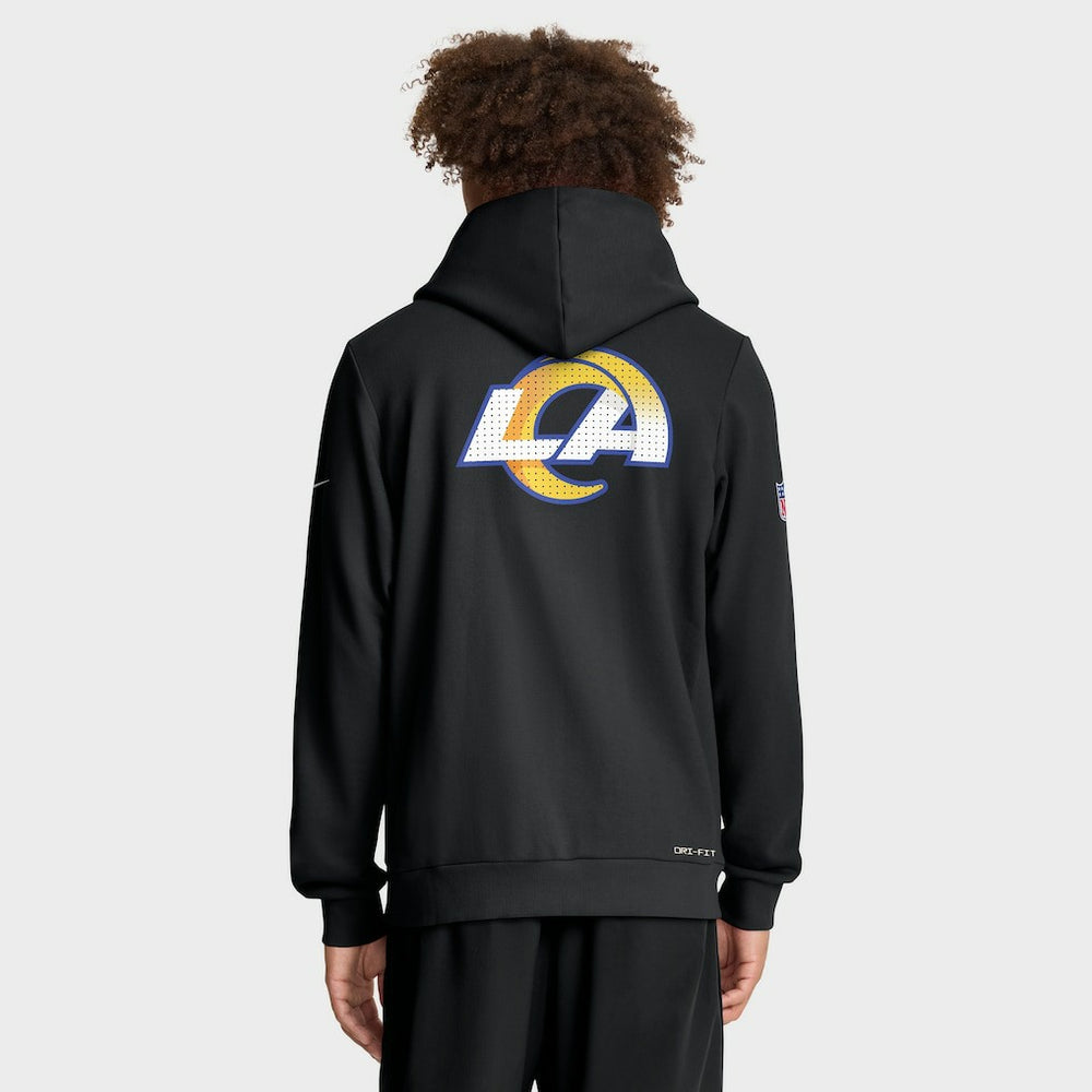 Nike Los Angeles Rams Sideline Standard Issue Utility Player Dri-FIT Full-Zip Hoodie Black