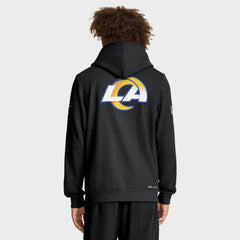Nike Los Angeles Rams Sideline Standard Issue Utility Player Dri-FIT Full-Zip Hoodie Black