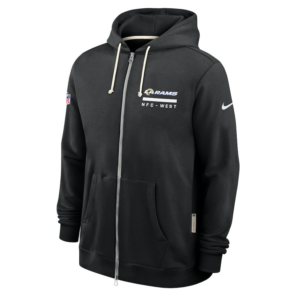 Nike Los Angeles Rams Sideline Standard Issue Utility Player Dri-FIT Full-Zip Hoodie Black