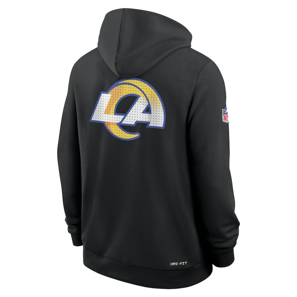 Nike Los Angeles Rams Sideline Standard Issue Utility Player Dri-FIT Full-Zip Hoodie Black