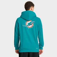 Nike Miami Dolphins Sideline Standard Issue Utility Player Dri-FIT Full-Zip Hoodie Aqua