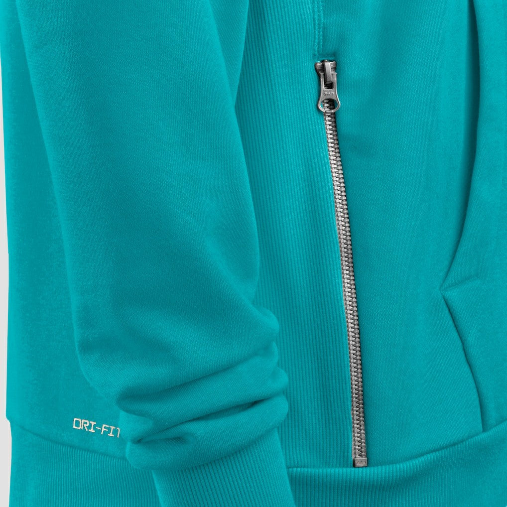 Nike Miami Dolphins Sideline Standard Issue Utility Player Dri-FIT Full-Zip Hoodie Aqua