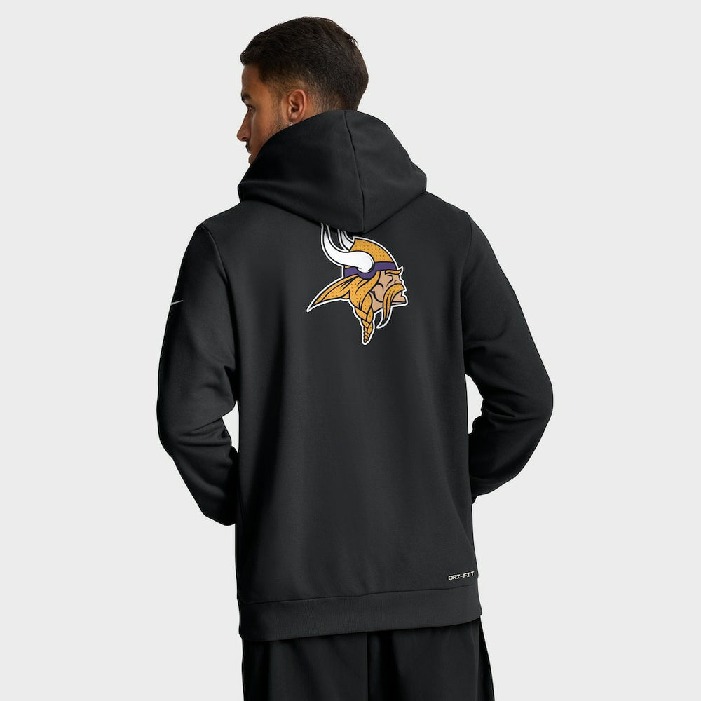 Nike Minnesota Vikings Sideline Standard Issue Utility Player Dri-FIT Full-Zip Hoodie Black