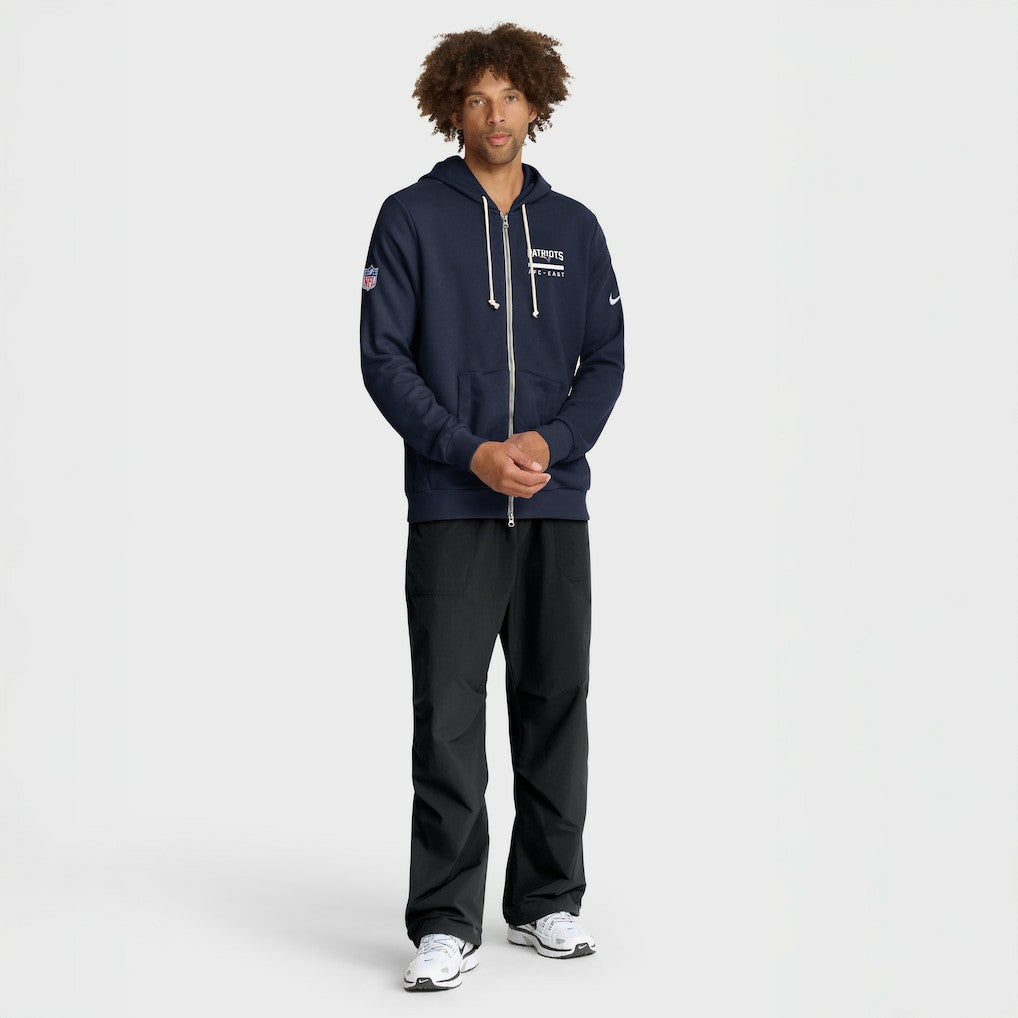 Nike New England Patriots Sideline Standard Issue Utility Player Dri-FIT Full-Zip Hoodie Navy