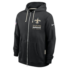 Nike New Orleans Saints Sideline Standard Issue Utility Player Dri-FIT Full-Zip Hoodie Black
