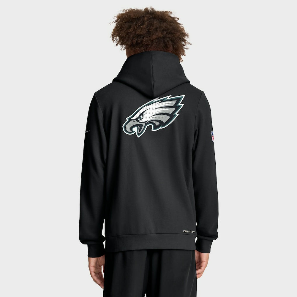 Nike Philadelphia Eagles Sideline Standard Issue Utility Player Dri-FIT Full-Zip Hoodie Black