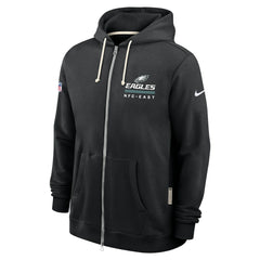 Nike Philadelphia Eagles Sideline Standard Issue Utility Player Dri-FIT Full-Zip Hoodie Black