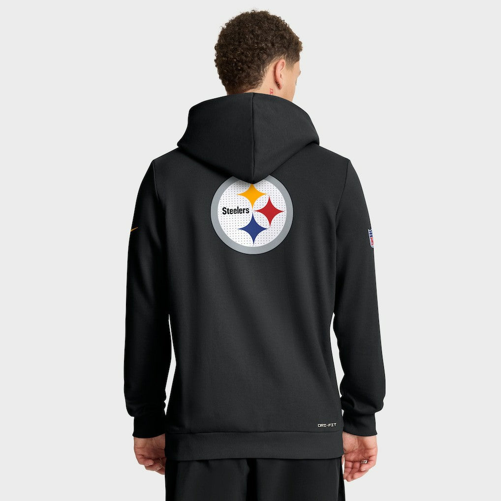 Nike Pittsburgh Steelers Sideline Standard Issue Utility Player Dri-FIT Full-Zip Hoodie Black