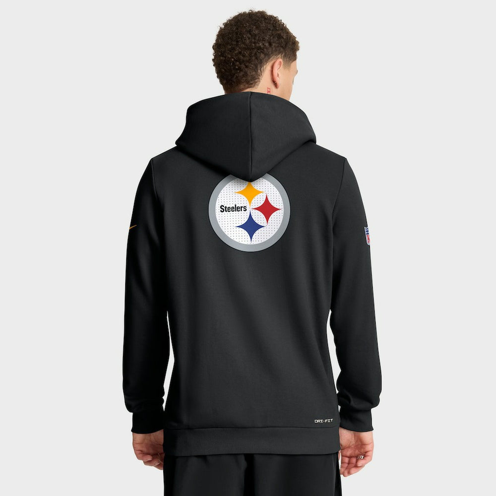 Nike Pittsburgh Steelers Sideline Standard Issue Utility Player Dri-FIT Full-Zip Hoodie Black
