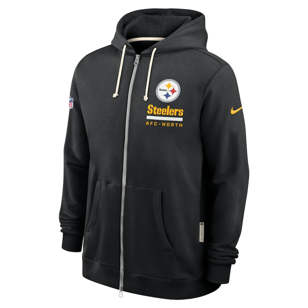 Nike Pittsburgh Steelers Sideline Standard Issue Utility Player Dri-FIT Full-Zip Hoodie Black