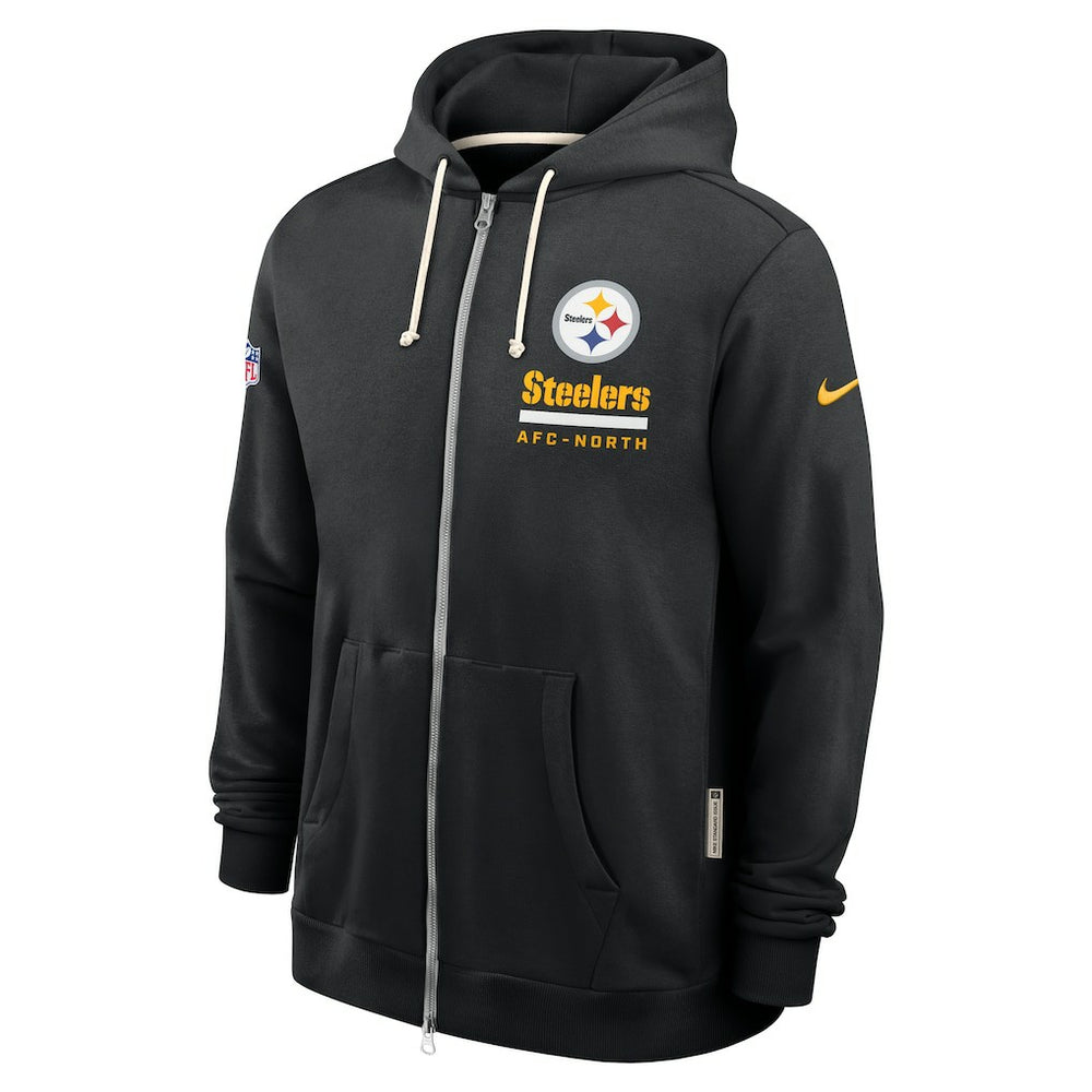 Nike Pittsburgh Steelers Sideline Standard Issue Utility Player Dri-FIT Full-Zip Hoodie Black
