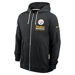 Nike Pittsburgh Steelers Sideline Standard Issue Utility Player Dri-FIT Full-Zip Hoodie Black