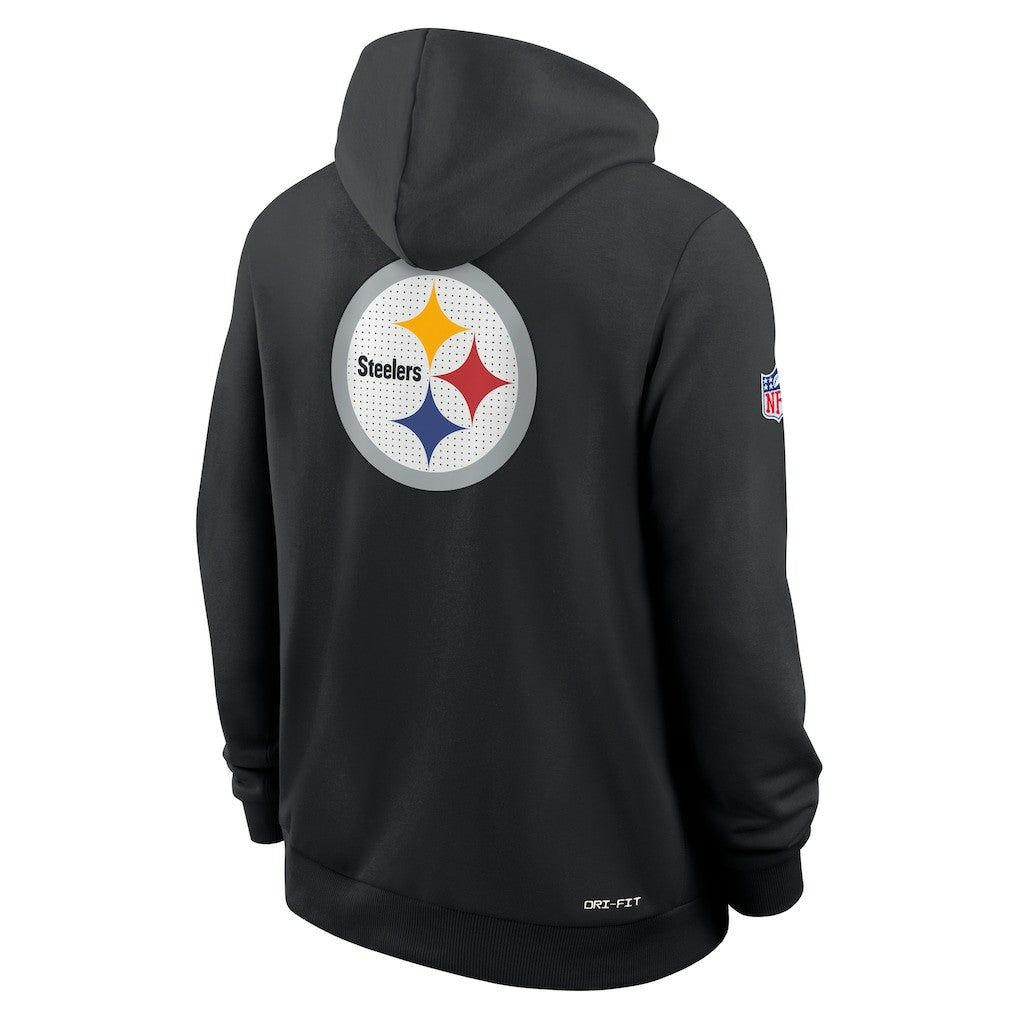 Nike Pittsburgh Steelers Sideline Standard Issue Utility Player Dri-FIT Full-Zip Hoodie Black