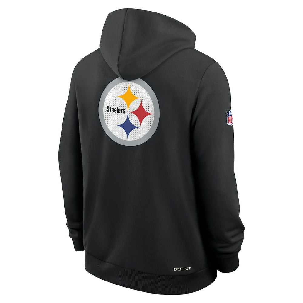Nike Pittsburgh Steelers Sideline Standard Issue Utility Player Dri-FIT Full-Zip Hoodie Black