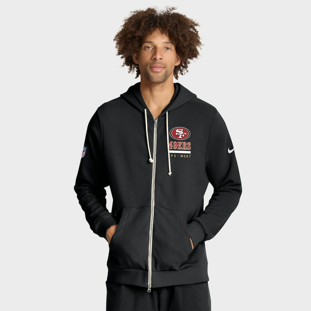 Nike San Francisco 49ers Sideline Standard Issue Utility Player Dri-FIT Full-Zip Hoodie Black