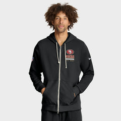 Nike San Francisco 49ers Sideline Standard Issue Utility Player Dri-FIT Full-Zip Hoodie Black