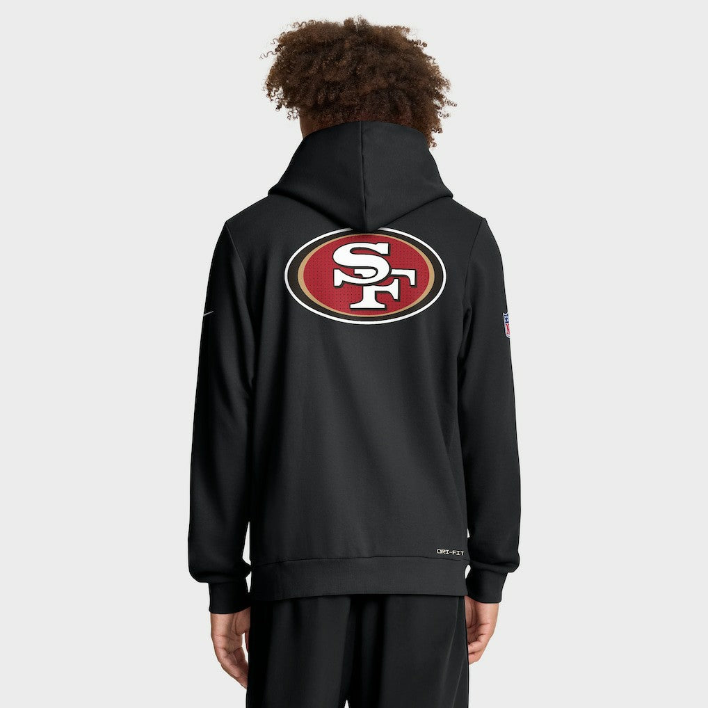 Nike San Francisco 49ers Sideline Standard Issue Utility Player Dri-FIT Full-Zip Hoodie Black