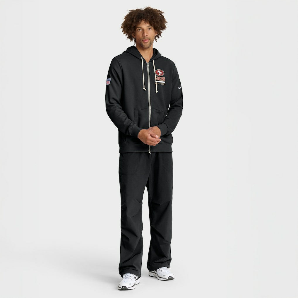 Nike San Francisco 49ers Sideline Standard Issue Utility Player Dri-FIT Full-Zip Hoodie Black