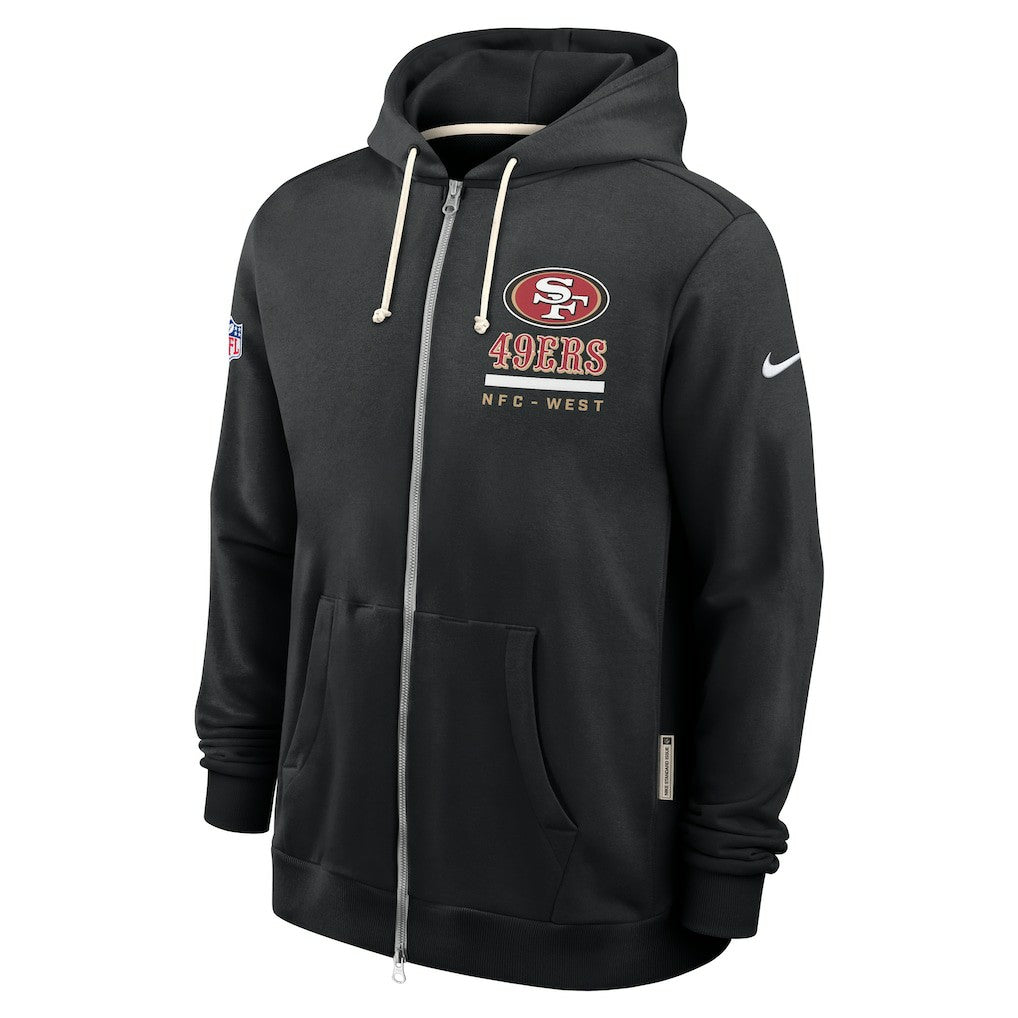 Nike San Francisco 49ers Sideline Standard Issue Utility Player Dri-FIT Full-Zip Hoodie Black