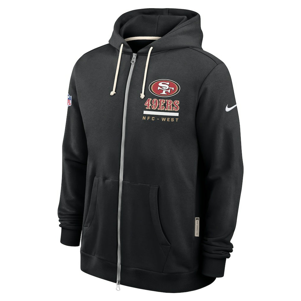 Nike San Francisco 49ers Sideline Standard Issue Utility Player Dri-FIT Full-Zip Hoodie Black