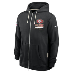 Nike San Francisco 49ers Sideline Standard Issue Utility Player Dri-FIT Full-Zip Hoodie Black