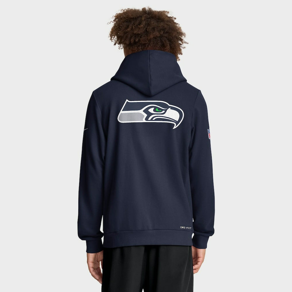Nike Seattle Seahawks Sideline Standard Issue Utility Player Dri-FIT Full-Zip Hoodie College Navy
