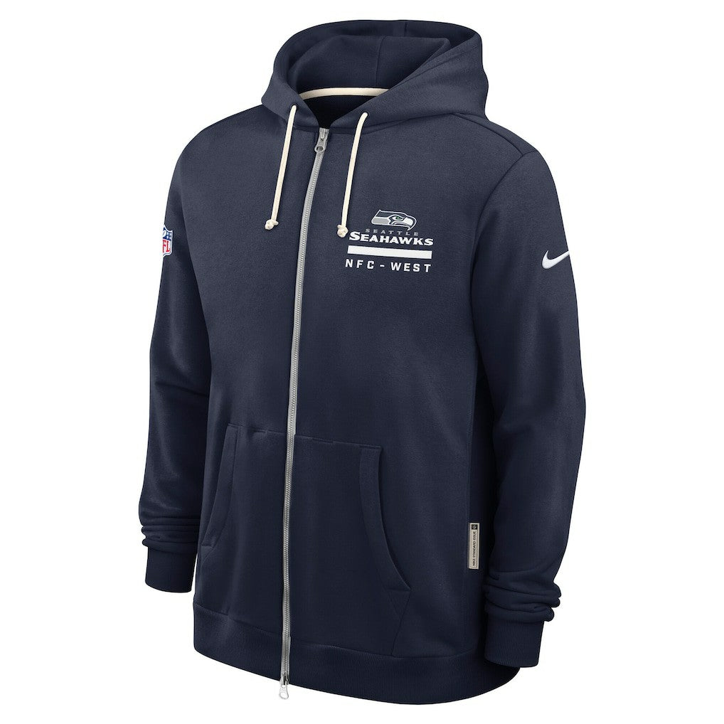 Nike Seattle Seahawks Sideline Standard Issue Utility Player Dri-FIT Full-Zip Hoodie College Navy