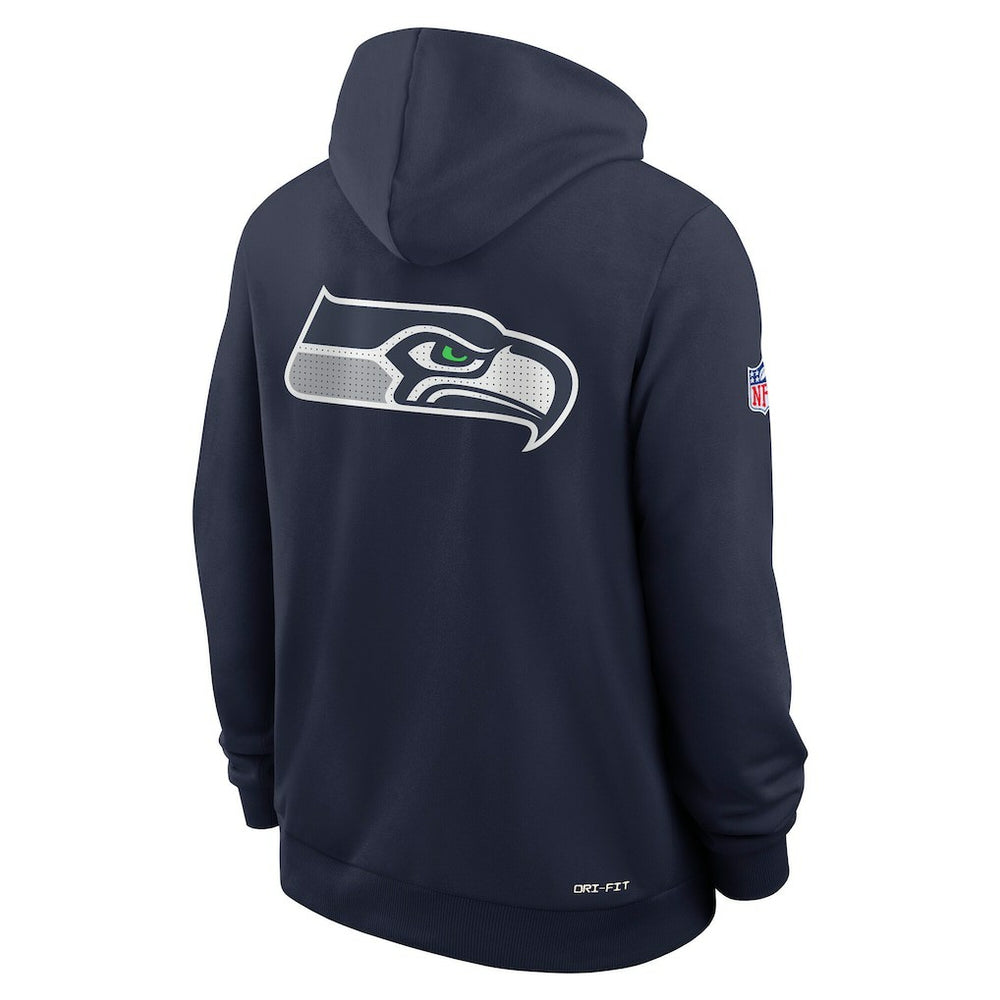 Nike Seattle Seahawks Sideline Standard Issue Utility Player Dri-FIT Full-Zip Hoodie College Navy