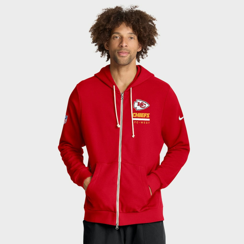 Nike Kansas City Chiefs Sideline Standard Issue Utility Player Dri-FIT Full-Zip Hoodie Red
