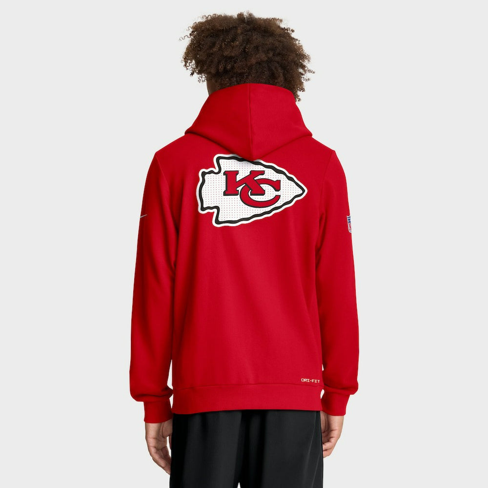 Nike Kansas City Chiefs Sideline Standard Issue Utility Player Dri-FIT Full-Zip Hoodie Red