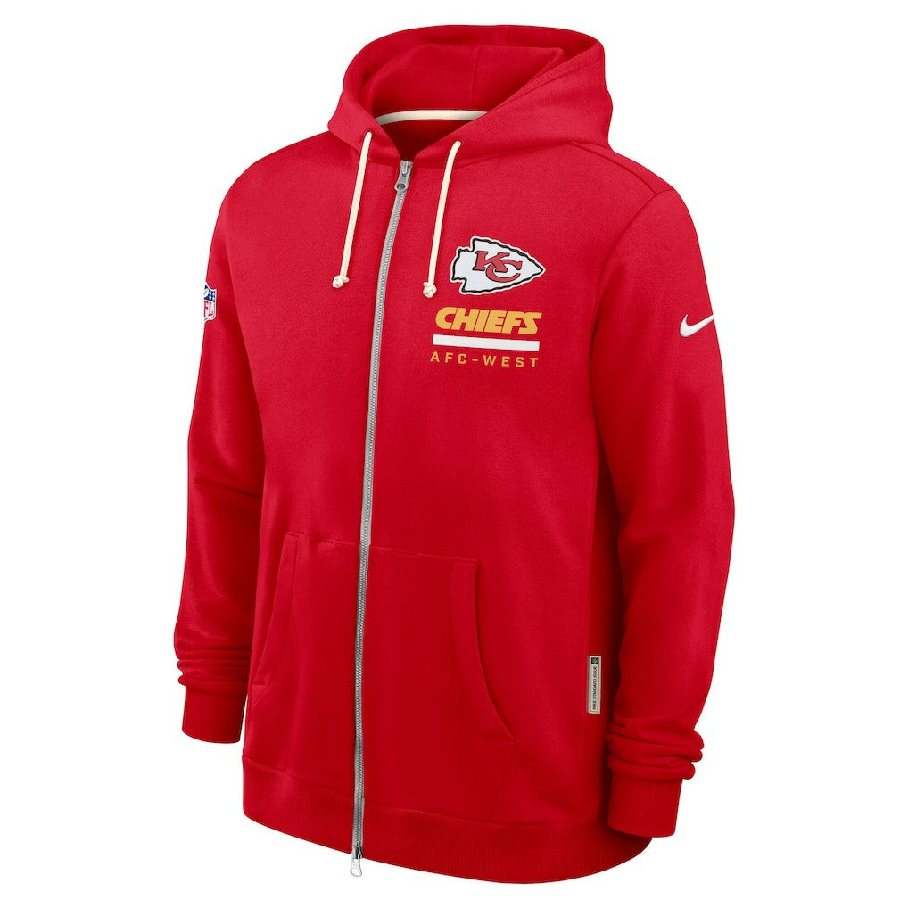 Nike Kansas City Chiefs Sideline Standard Issue Utility Player Dri-FIT Full-Zip Hoodie Red