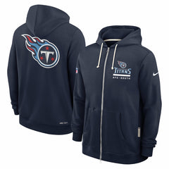 Nike Tennessee Titans Sideline Standard Issue Utility Player Dri-FIT Full-Zip Hoodie Navy