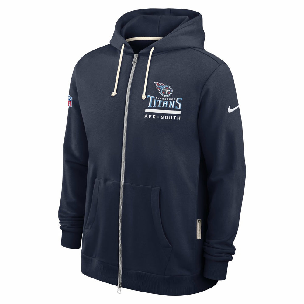 Nike Tennessee Titans Sideline Standard Issue Utility Player Dri-FIT Full-Zip Hoodie Navy