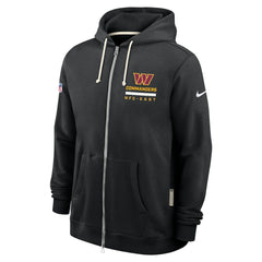 Nike Washington Commanders Sideline Standard Issue Utility Player Dri-FIT Full-Zip Hoodie Black
