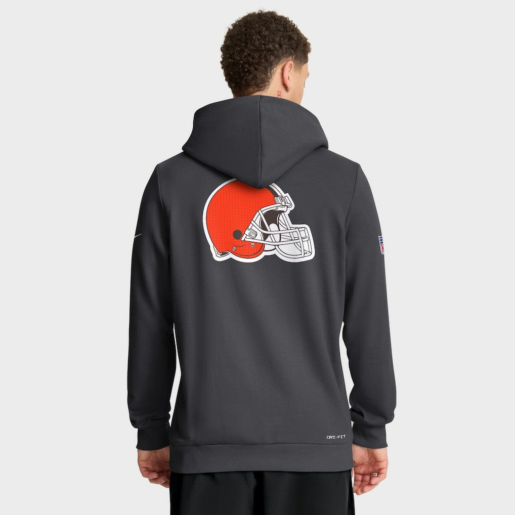 Nike Cleveland Browns Sideline Standard Issue Utility Player Dri-FIT Full-Zip Hoodie Anthracite