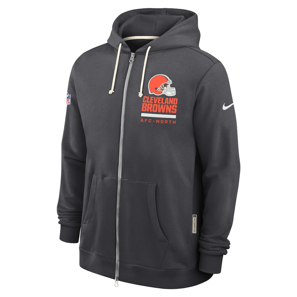 Nike Cleveland Browns Sideline Standard Issue Utility Player Dri-FIT Full-Zip Hoodie Anthracite