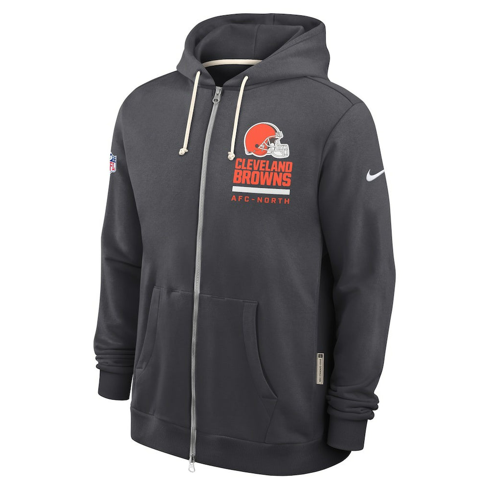 Nike Cleveland Browns Sideline Standard Issue Utility Player Dri-FIT Full-Zip Hoodie Anthracite