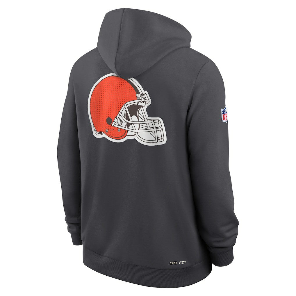 Nike Cleveland Browns Sideline Standard Issue Utility Player Dri-FIT Full-Zip Hoodie Anthracite