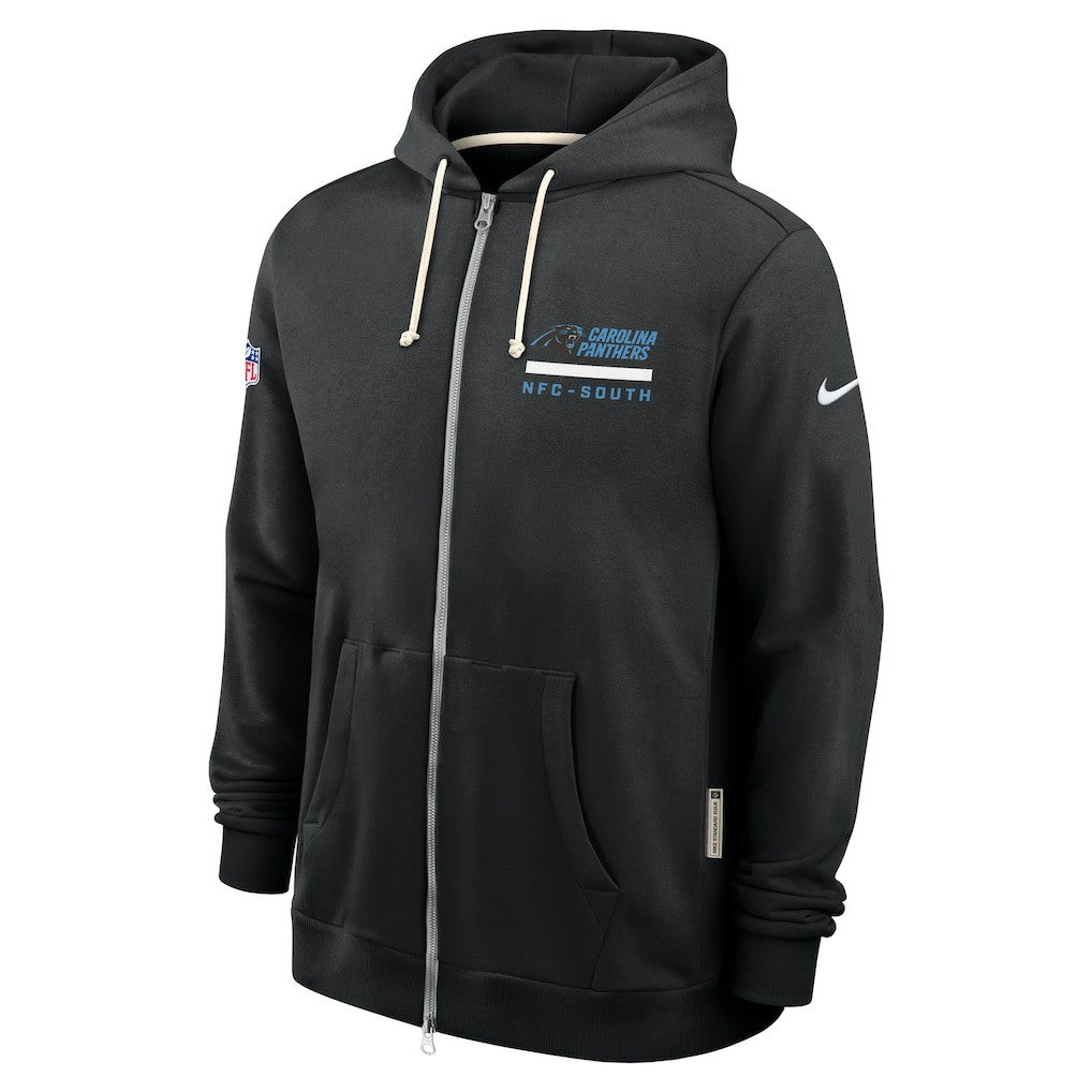 Nike Carolina Panthers Sideline Standard Issue Utility Player Dri-FIT Full-Zip Hoodie Black