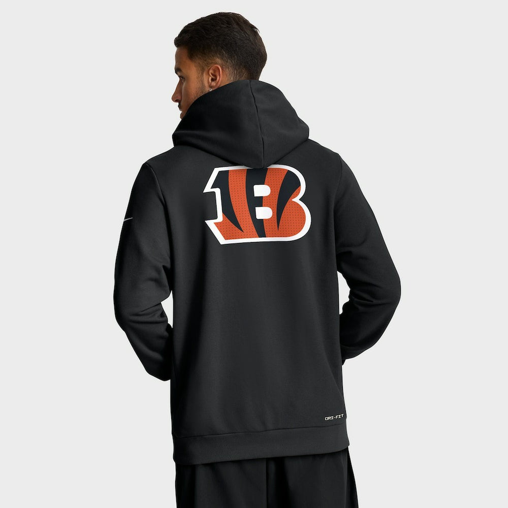 Nike Cincinnati Bengals Sideline Standard Issue Utility Player Dri-FIT Full-Zip Hoodie Black