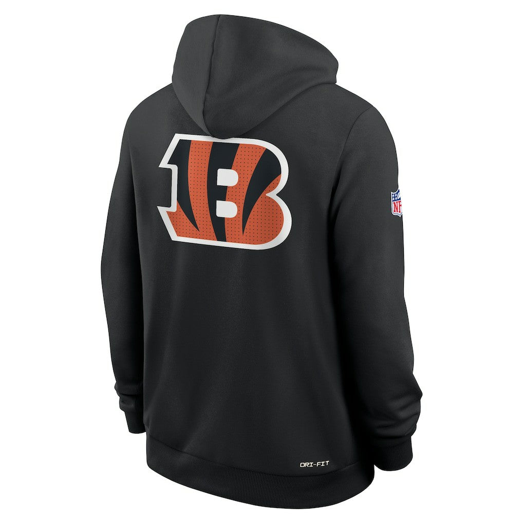 Nike Cincinnati Bengals Sideline Standard Issue Utility Player Dri-FIT Full-Zip Hoodie Black