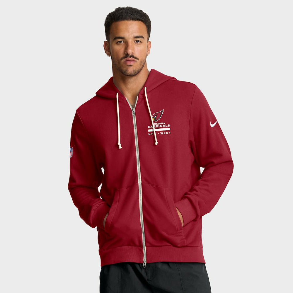 Nike Arizona Cardinals Sideline Standard Issue Utility Player Dri-FIT Full-Zip Hoodie Cardinal