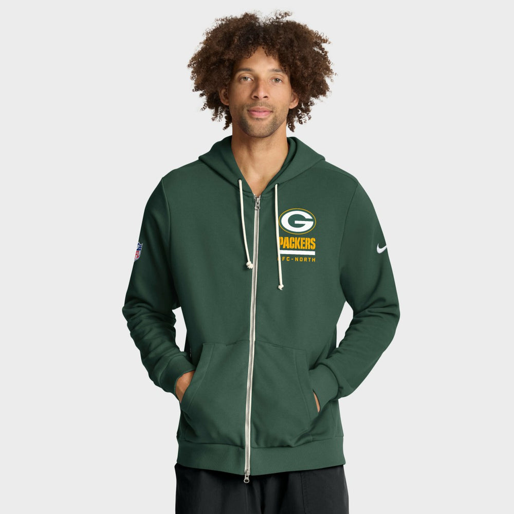 Nike Green Bay Packers Sideline Standard Issue Utility Player Dri-FIT Full-Zip Hoodie Green