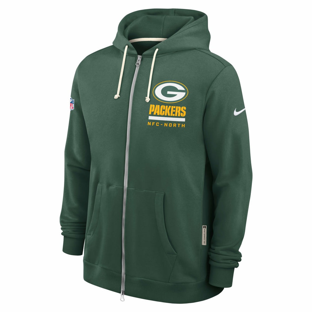 Nike Green Bay Packers Sideline Standard Issue Utility Player Dri-FIT Full-Zip Hoodie Green
