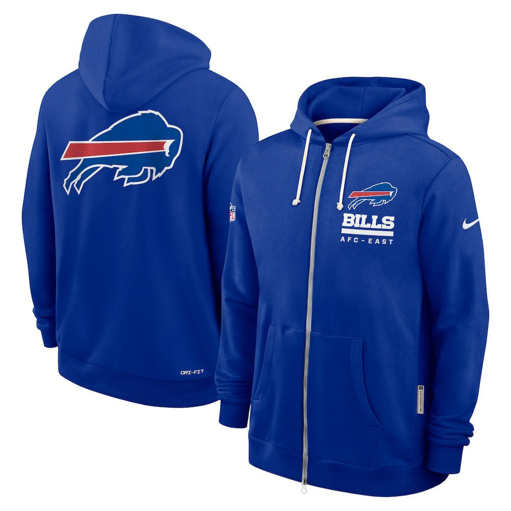 Nike Buffalo Bills Sideline Standard Issue Utility Player Dri-FIT Full-Zip Hoodie Royal