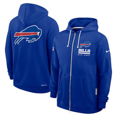 Nike Buffalo Bills Sideline Standard Issue Utility Player Dri-FIT Full-Zip Hoodie Royal