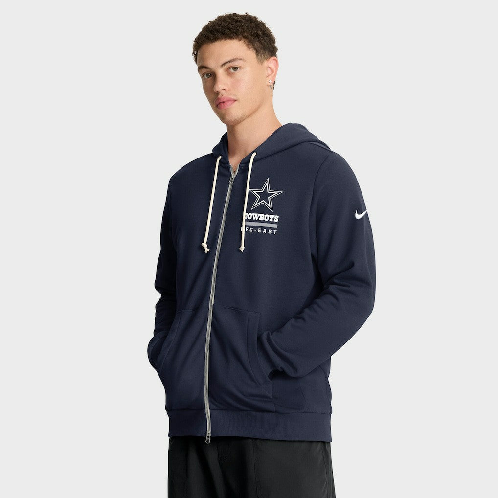 Nike Dallas Cowboys Sideline Standard Issue Utility Player Dri-FIT Full-Zip Hoodie Navy