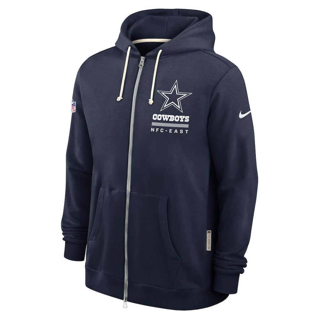 Nike Dallas Cowboys Sideline Standard Issue Utility Player Dri-FIT Full-Zip Hoodie Navy