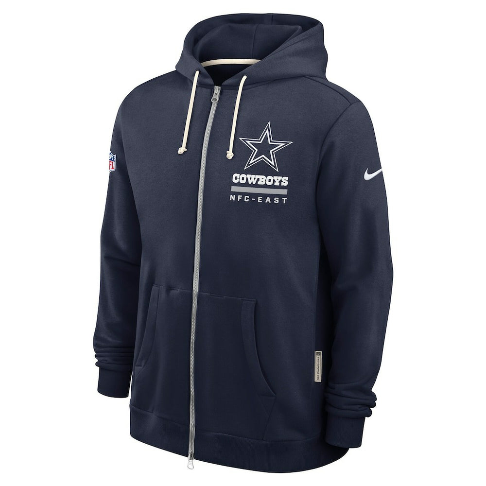 Nike Dallas Cowboys Sideline Standard Issue Utility Player Dri-FIT Full-Zip Hoodie Navy