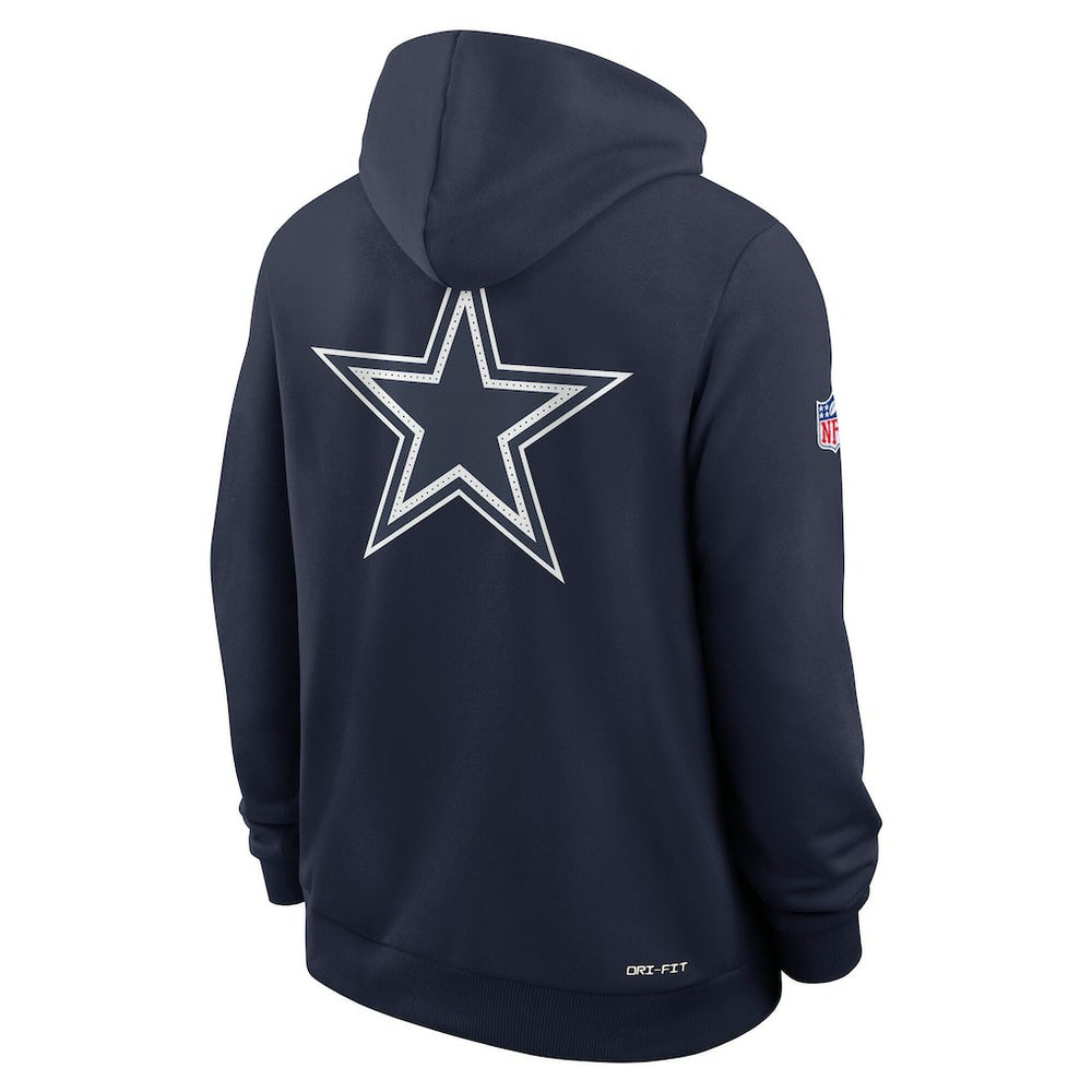 Nike Dallas Cowboys Sideline Standard Issue Utility Player Dri-FIT Full-Zip Hoodie Navy